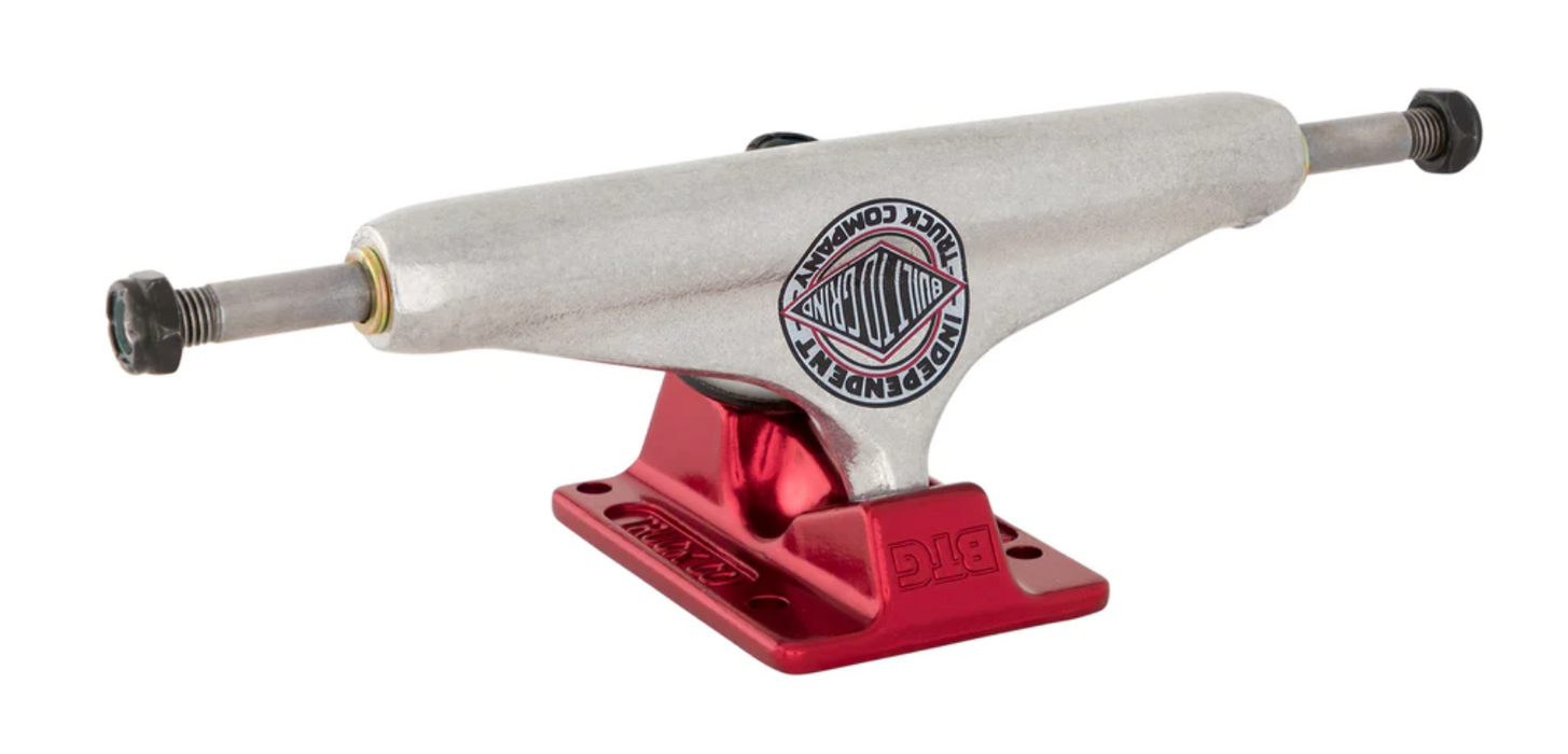 Independent Stage 11 Forged Hollow BTG Summit Silver Ano Red Trucks