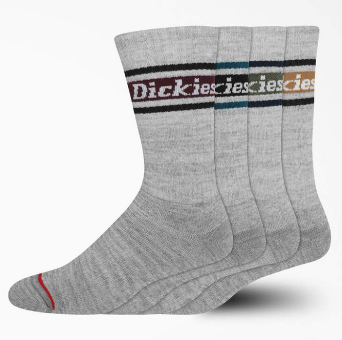 Dickies Skateboarding Rugby Stripe Socks, Size 6-12, 4-Pack