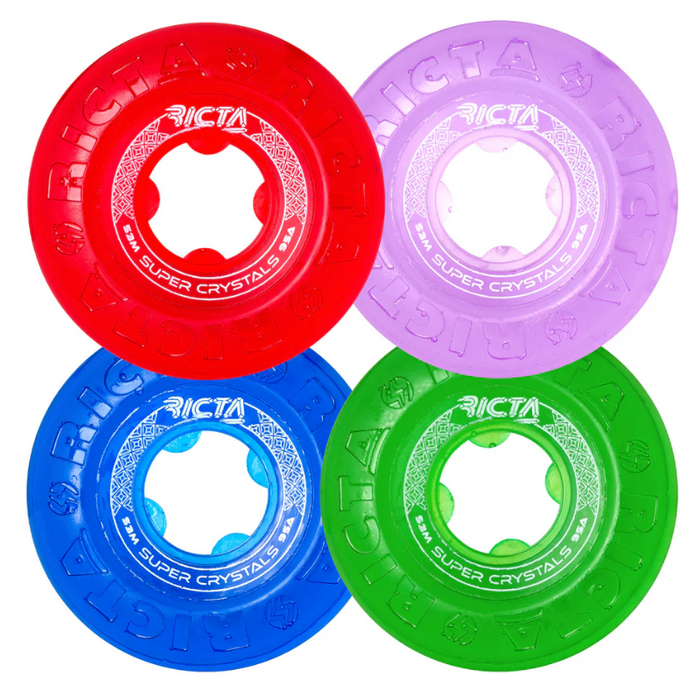 Ricta 53mm Super Crystals Trans Purple Green Blue Red 95a Wheels