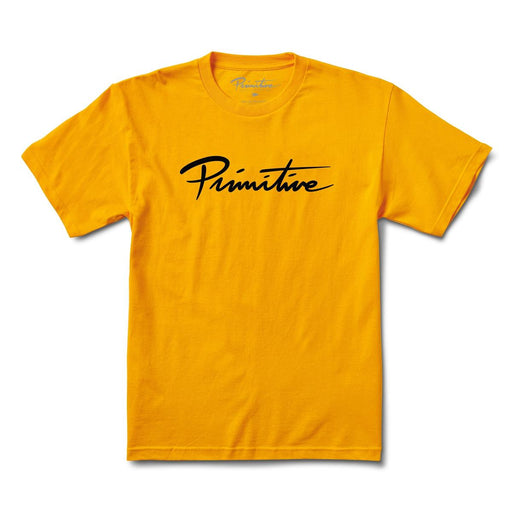 Primitive Nuevo Script Core T-Shirt - Gold