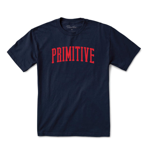 Primitive Collegiate Arch Outline T-Shirt - Navy/Red
